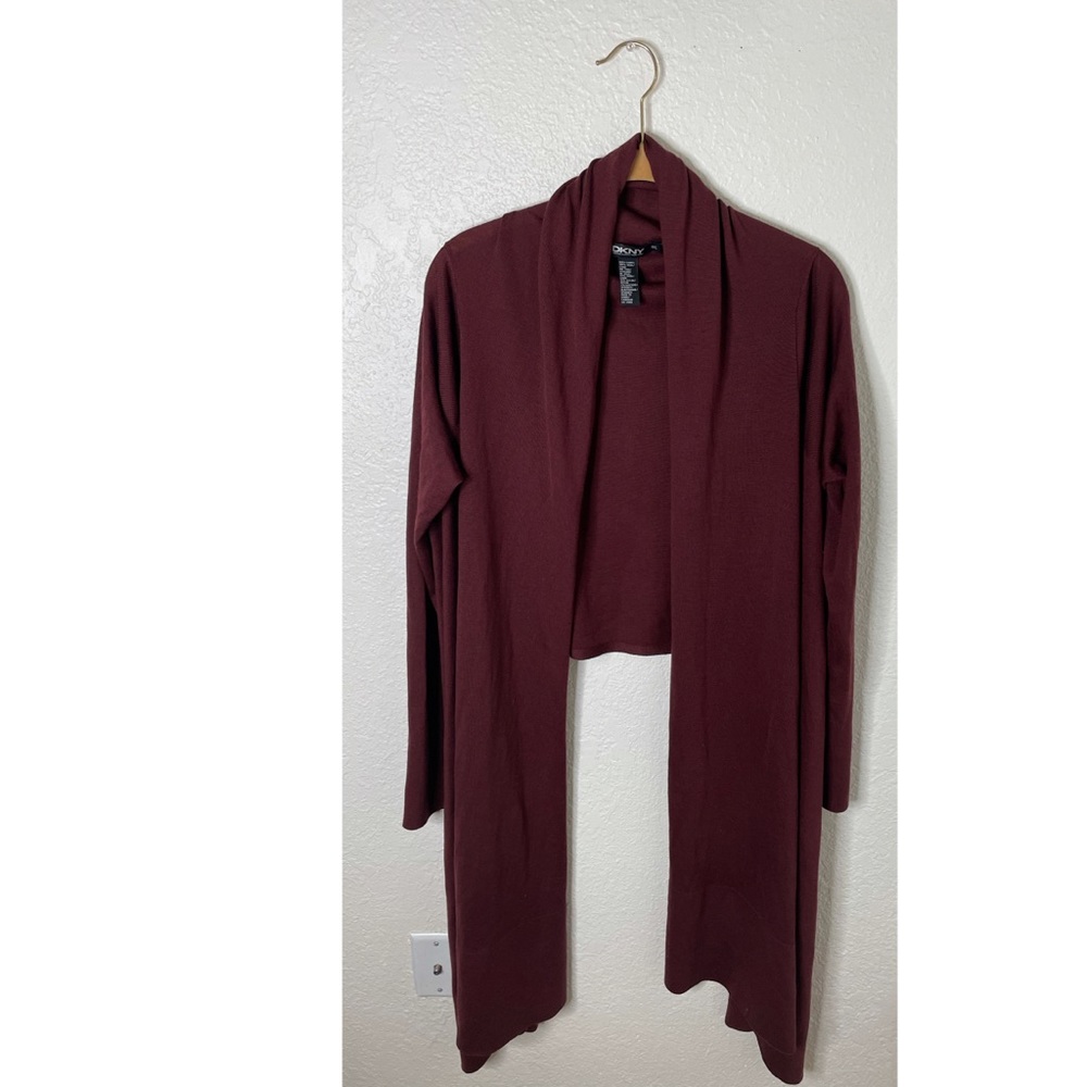 DKNY Burgundy Wool Wrap
